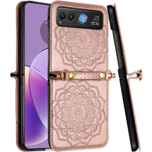 For Motorola Razr 2025/2024 Case Luxury Embossed Design Vegan Leather Cover