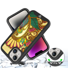 For iPhone 12/12 Pro Case No Fade Print Design Shockproof Cover + Tempered Glass