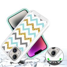 For iPhone 12/12 Pro Case No Fade Print Design Shockproof Cover + Tempered Glass