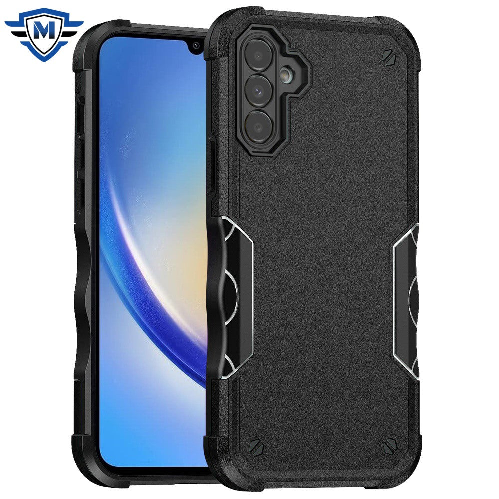For Samsung A35 5G Case Ergonomic Grip Rugged Shockproof Cover + Tempered Glass