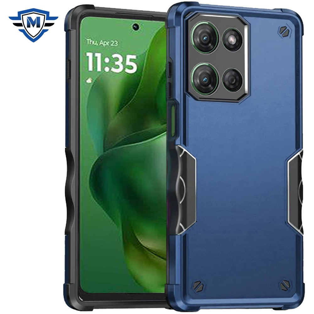 For Moto G Power 2025 Case Rugged Ergonomic Grip Rugged Cover + Tempered Glass