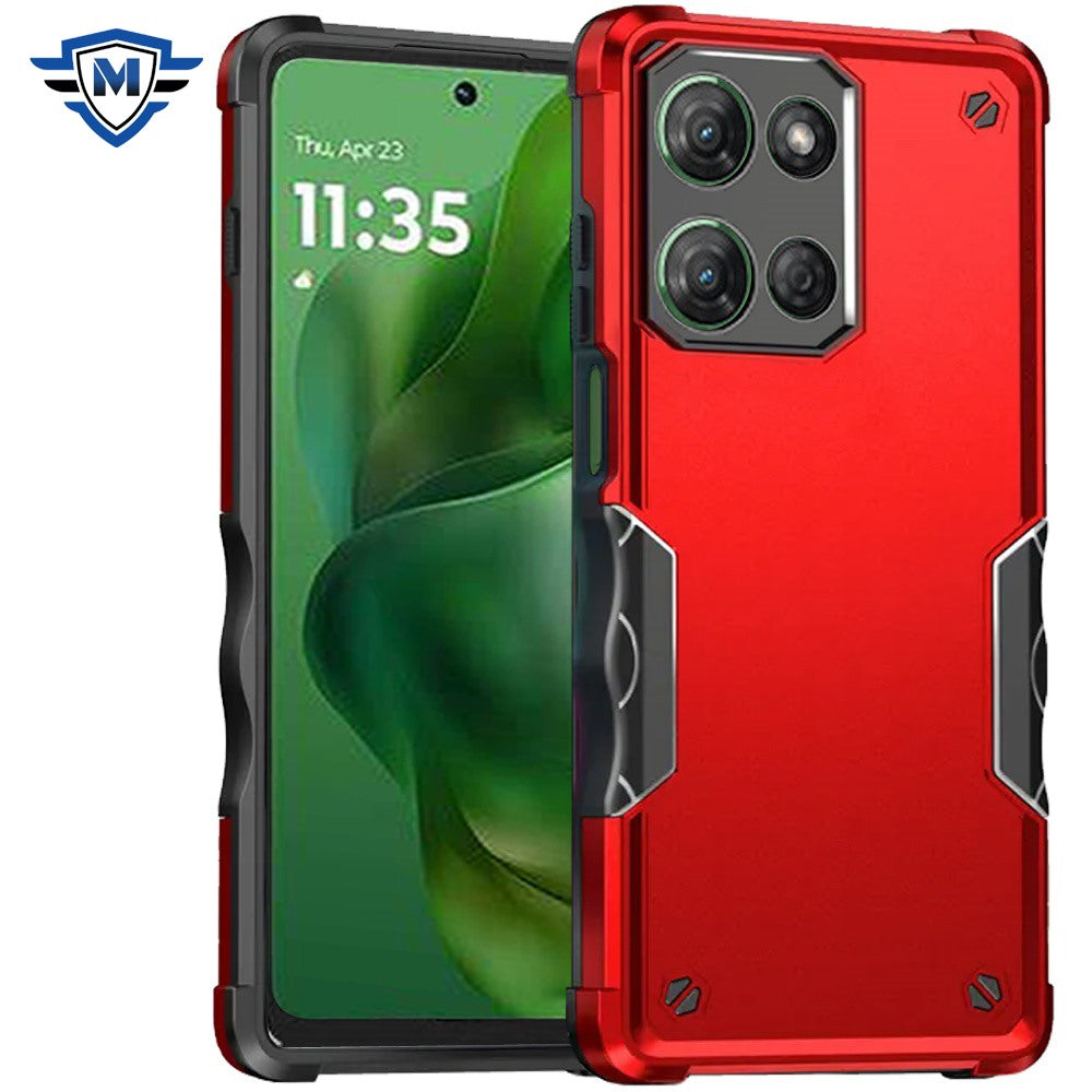 For Moto G Power 2025 Case Rugged Ergonomic Grip Rugged Cover + Tempered Glass