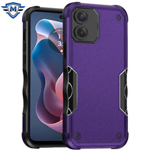 For Moto G Play 2024 Case Ergonomic Grip Rugged Phone Cover + Tempered Glass