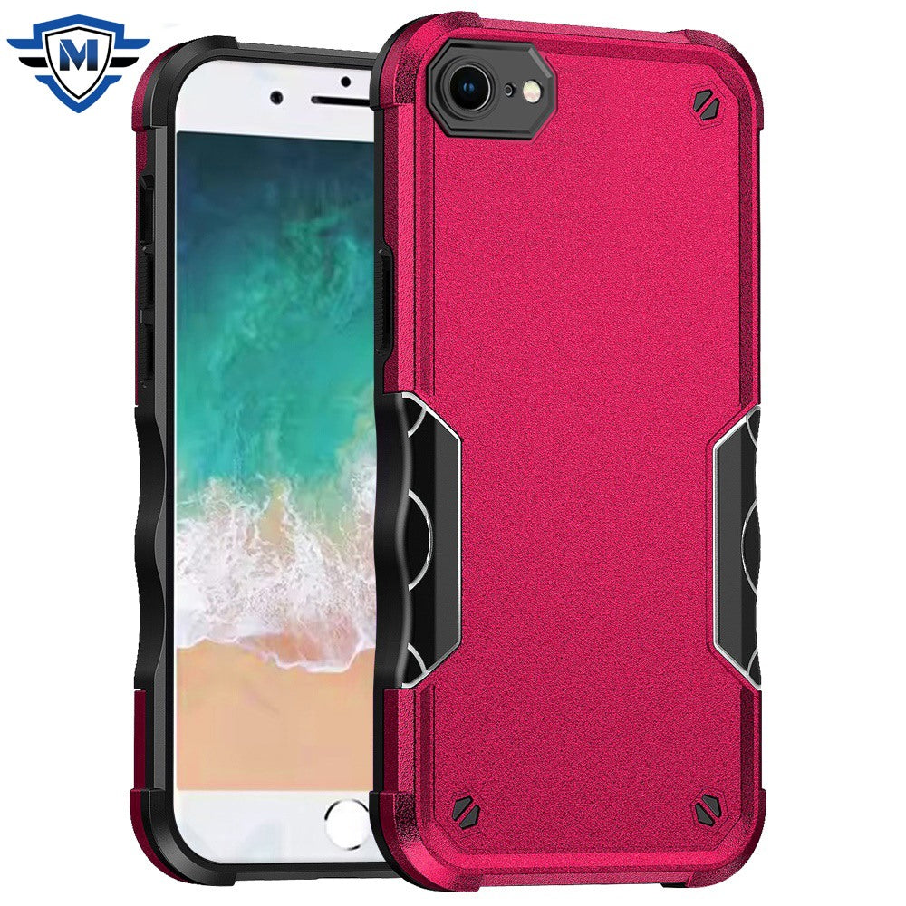 For iPhone 16e Case Ergonomic Grip Design Rugged Shockproof + Tempered Glass