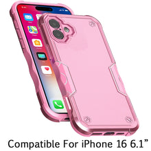 For iPhone 16 6.1inch Case Ergonomic Grip Design Shockproof + Tempered Glass
