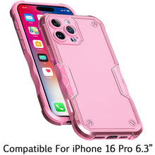 For iPhone 16 Pro 6.3in Case Ergonomic Grip Design Shockproof + Tempered Glass