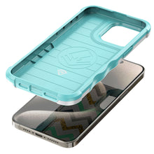 For iPhone 15 PLUS Case Ergonomic Grip Print Design Shockproof +2 Tempered Glass