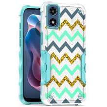 For Moto G Play 2024 Case Ergonomic Grip Printed Design Rugged + Tempered Glass