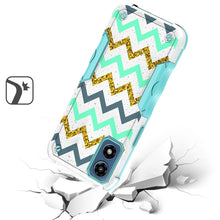 For Moto G Play 2024 Case Ergonomic Grip Printed Design Rugged + Tempered Glass