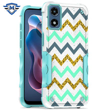 For Moto G Play 2024 Case Ergonomic Grip Printed Design Rugged + Tempered Glass