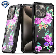 For iPhone 15 PRO Case Ergonomic Grip Print Design Shockproof + 2 Tempered Glass