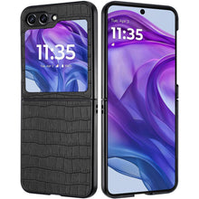 For Motorola Razr 2025/2024 Case Premium Vegan Leather Croc Design Cover