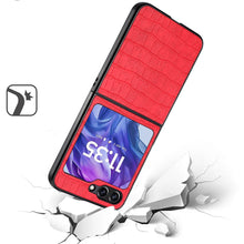 For Motorola Razr 2025/2024 Case Premium Vegan Leather Croc Design Cover