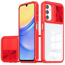 For Samsung A15 5G Case Rear Lens Sliding Cover Rugged Hybrid + Tempered Glass