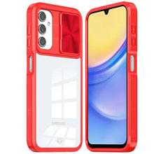 For Samsung A15 5G Case Rear Lens Sliding Cover Rugged Hybrid + Tempered Glass