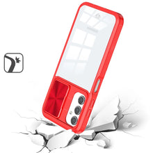 For Samsung A15 5G Case Rear Lens Sliding Cover Rugged Hybrid + Tempered Glass
