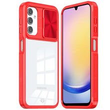 For Samsung A25 5G Case Rear Lens Sliding Cover Rugged Hybrid + Tempered Glass