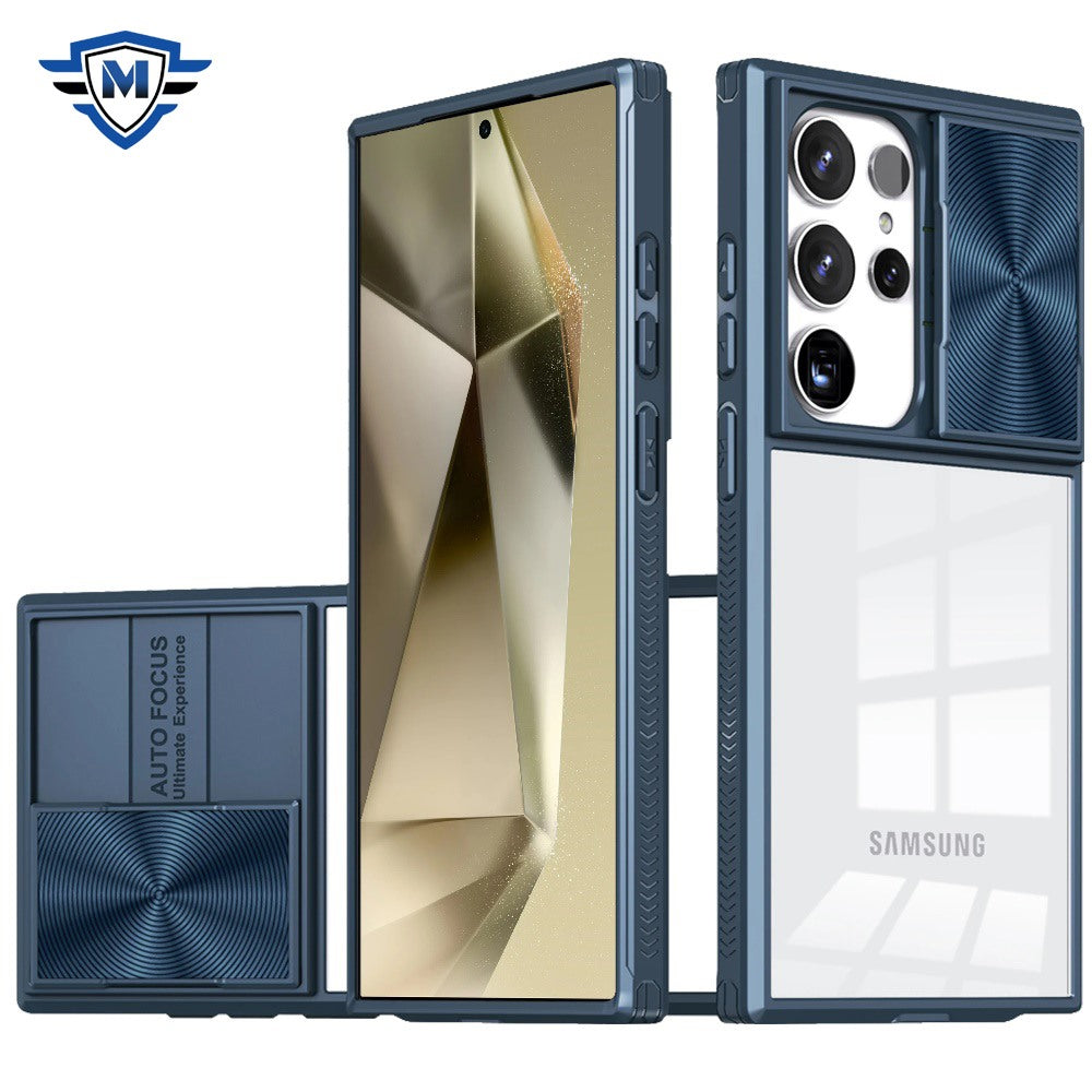 For Samsung Galaxy S24+ Plus Case Rear Camera Sliding Cover Rugged Hybrid