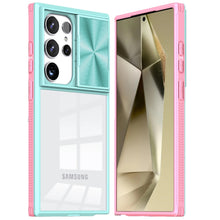 For Samsung Galaxy S24 Case Camera Lens Sliding Cover Rugged Hybrid Clear Back