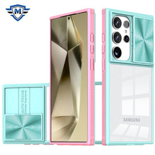 For Samsung Galaxy S24 Case Camera Lens Sliding Cover Rugged Hybrid Clear Back