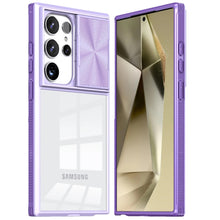 For Samsung Galaxy S24 Case Camera Lens Sliding Cover Rugged Hybrid Clear Back