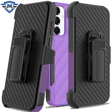 For Samsung A26 5G Case Heavy-Duty Lined Holster Phone Cover + Tempered Glass
