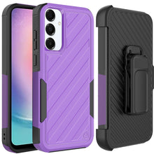 For Samsung A26 5G Case Heavy-Duty Lined Holster Phone Cover + Tempered Glass
