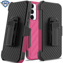For Samsung A26 5G Case Heavy-Duty Lined Holster Phone Cover + Tempered Glass