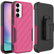 For Samsung A26 5G Case Heavy-Duty Lined Holster Phone Cover + Tempered Glass