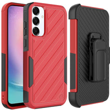 For Samsung A26 5G Case Heavy-Duty Lined Holster Phone Cover + Tempered Glass