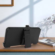 For Boost Celero 5G SC 2024 Case Brushed Design Belt Holster + Tempered Glass
