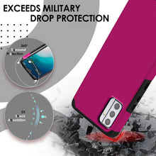 For Moto G Power 5G 2024 Case Dual Layer Shockproof Phone Cover + Tempered Glass