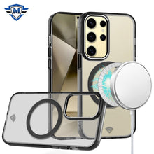For Samsung Galaxy S24+ Plus Case Trans-Clear Metal Buttons Magnetic Charging