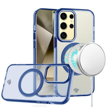 For Samsung Galaxy S24+ Plus Case Trans-Clear Metal Buttons Magnetic Charging