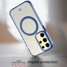 For Samsung Galaxy S24+ Plus Case Trans-Clear Metal Buttons Magnetic Charging