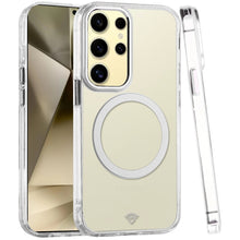 For Samsung Galaxy S24+ Plus Case Trans-Clear Metal Buttons Magnetic Charging