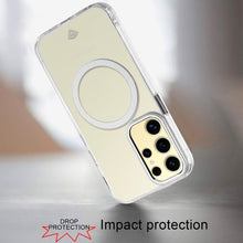 For Samsung Galaxy S24+ Plus Case Trans-Clear Metal Buttons Magnetic Charging