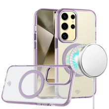For Samsung Galaxy S24+ Plus Case Trans-Clear Metal Buttons Magnetic Charging