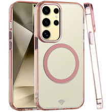 For Samsung Galaxy S24+ Plus Case Trans-Clear Metal Buttons Magnetic Charging