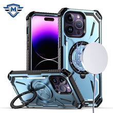 For iPhone 15 Case Heavy-Duty Magnetic Metal Ring Stand Cover + 2 Tempered Glass