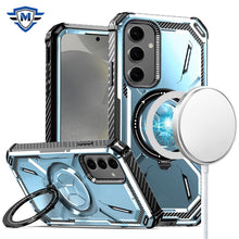 For Samsung Galaxy S24 Case Heavy-Duty Metal Ring Stand Magnetic Charging Cover