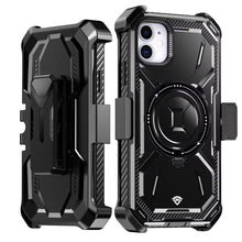 For iPhone 15 PRO Case Holster Heavy-Duty Magnetic Charging + 2 Tempered Glass