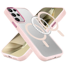 For Samsung Galaxy S24+ Plus Case Metal Buttons Clear Back Magnetic Charging