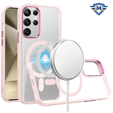 For Samsung Galaxy S24+ Plus Case Metal Buttons Clear Back Magnetic Charging