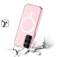 For Samsung Galaxy S24 Case Full Glitter Translucent Magnetic Charging Cover
