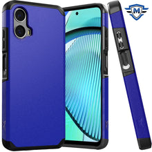 For Moto G Power 5G 2024 Case Dual Layer Shockproof Phone Cover + Tempered Glass