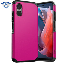 For Moto G Play 2024 Case Dual Layer Shockproof Phone Cover + Tempered Glass