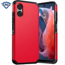 For Moto G Play 2024 Case Dual Layer Shockproof Phone Cover + Tempered Glass