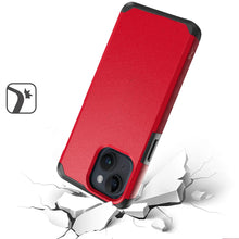 For iPhone 13/14 Case Premium Dual Layer Shockproof Phone Cover + Tempered Glass