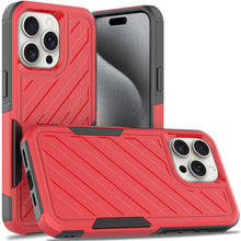 For iPhone 15 Pro Max Case Shockproof Dual Layer Lined Cover + 2 Tempered Glass